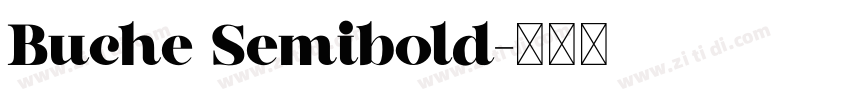 Buche Semibold字体转换